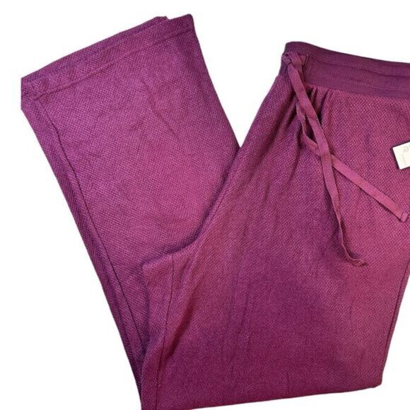 NWT Ambrielle Plus Size Maroon Drawstring Waist Pull On Casual Lounge Pants XXL - Picture 1 of 8